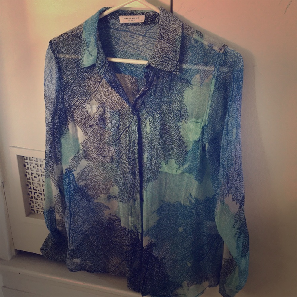 Equipment sheer blouse